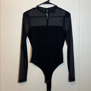 Half Mesh bodysuit